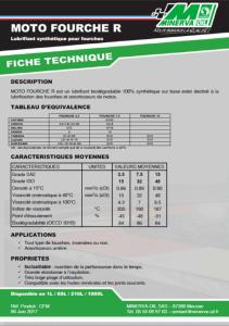 HUILE DE FOURCHE R 2.5 BIO - BIDON 1L