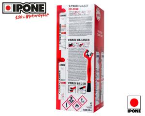 IPONE PACK CHAINE TOUT-TERRAIN - Dégraissant 750ml + Graisse 750ml + Brosse