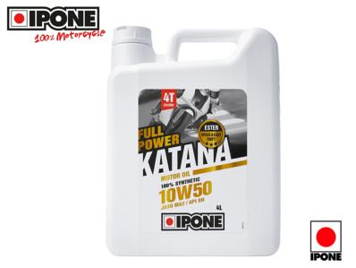 IPONE FULL POWER KATANA 10W50 - Huile moteur 4T 100% Synthétique - 4L