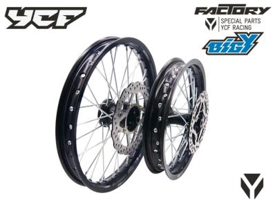 KIT ROUE ALUMINIUM 14/17'' MOYEU CNC NOIR