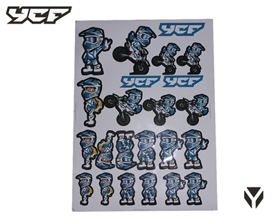 STICKERS A4 MASCOTTE YCF (PLANCHE A4)