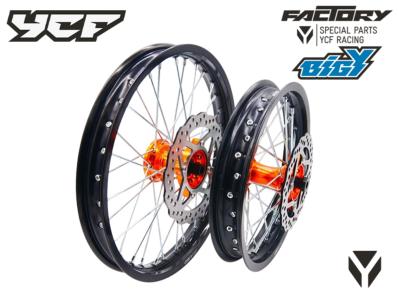 KIT ROUE ALUMINIUM 14/17'' MOYEU CNC ORANGE