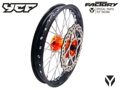 ROUE AVANT ALU 1.4x14 - MOYEU CNC 2018 ORANGE