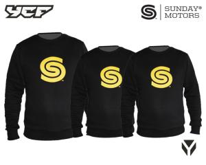 SWEAT NOIR LOGO SUNDAY TAILLE L