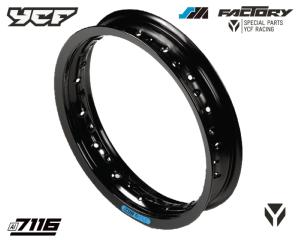 CERCEAU DE ROUE AVANT OU ARRIERE ALUMINIUM 7116 M SHAPE 2,50 X 12, SUPERMOTO