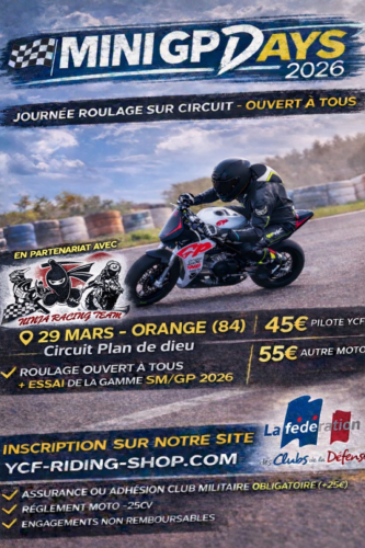 Pass journée piste Circuit Plan de dieu-Pilote non YCF