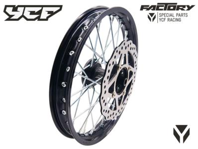 ROUE AVANT ALU 1.4x14 - MOYEU CNC 2018 NOIR