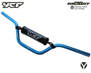 YCF LOW HANDLEBAR ALUMINIUM - BLUE (Length: 740mm Diameter: 22mm)